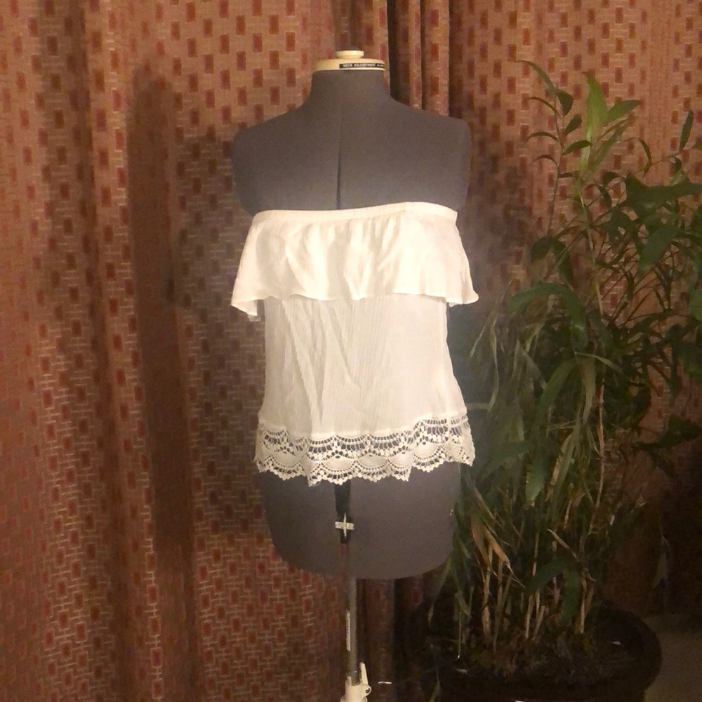 Off shoulder white top